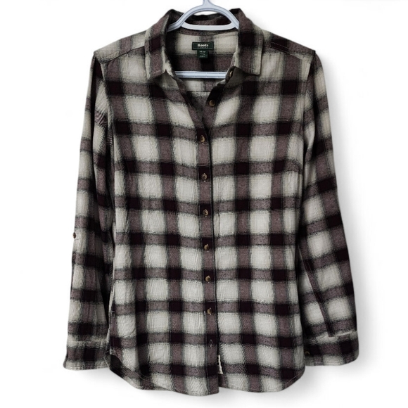 Roots Park Plaid Relaxed Button Down Shirt - Picture 2 of 7